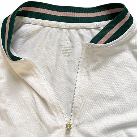 Varley Nora Court Tennis Dress White and Forest Size Medium - Picture 3 of 7